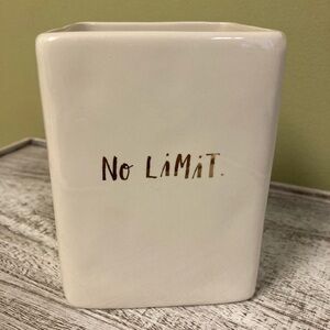 Rae Dunn Ceramic "NO LIMIT" Brush/Pen Holder